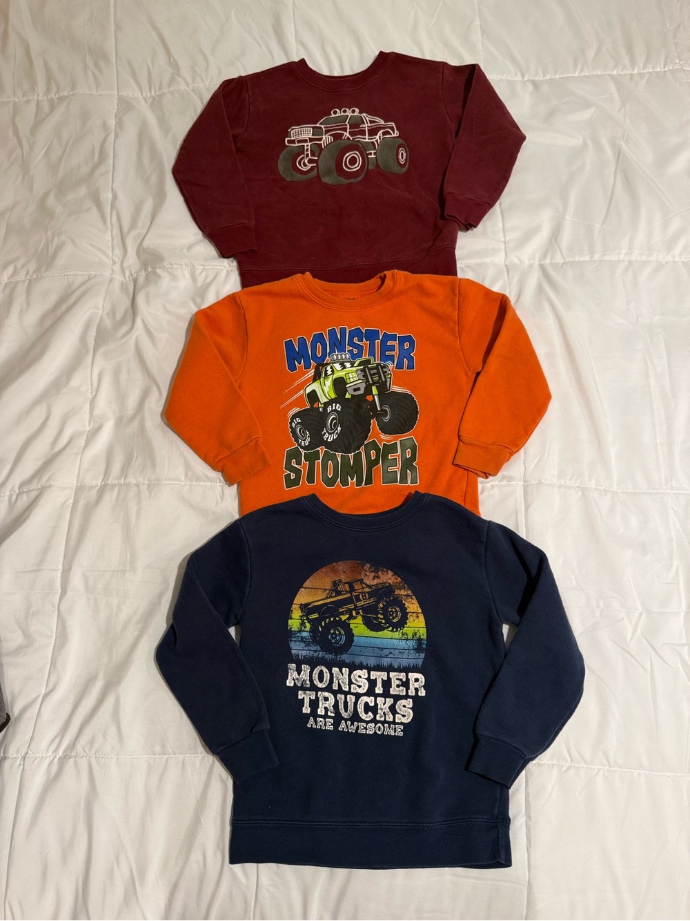 Garanimals Orange Monster Stomper Sweatshirt for Kids- 3 pack
